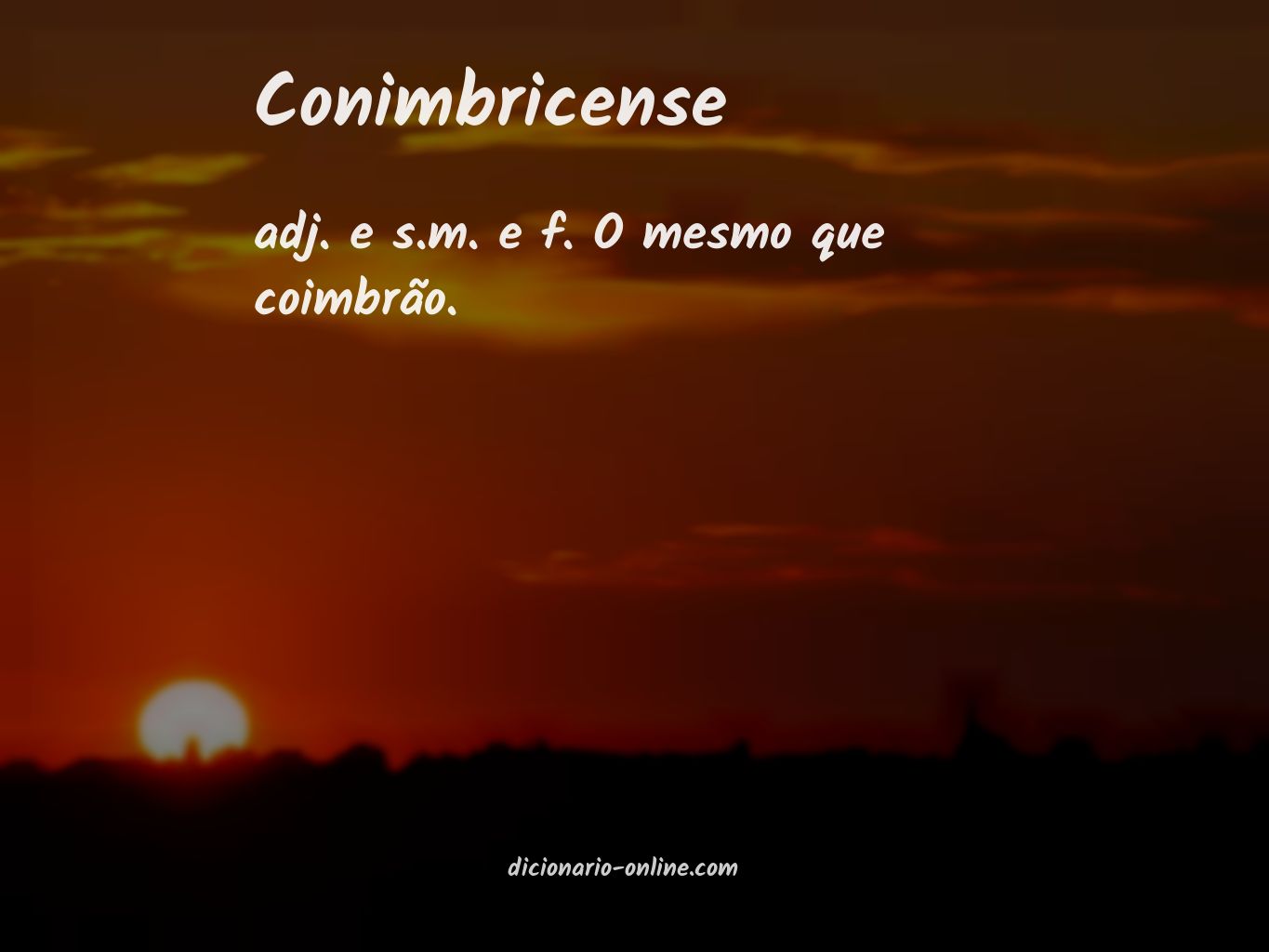 Significado de conimbricense