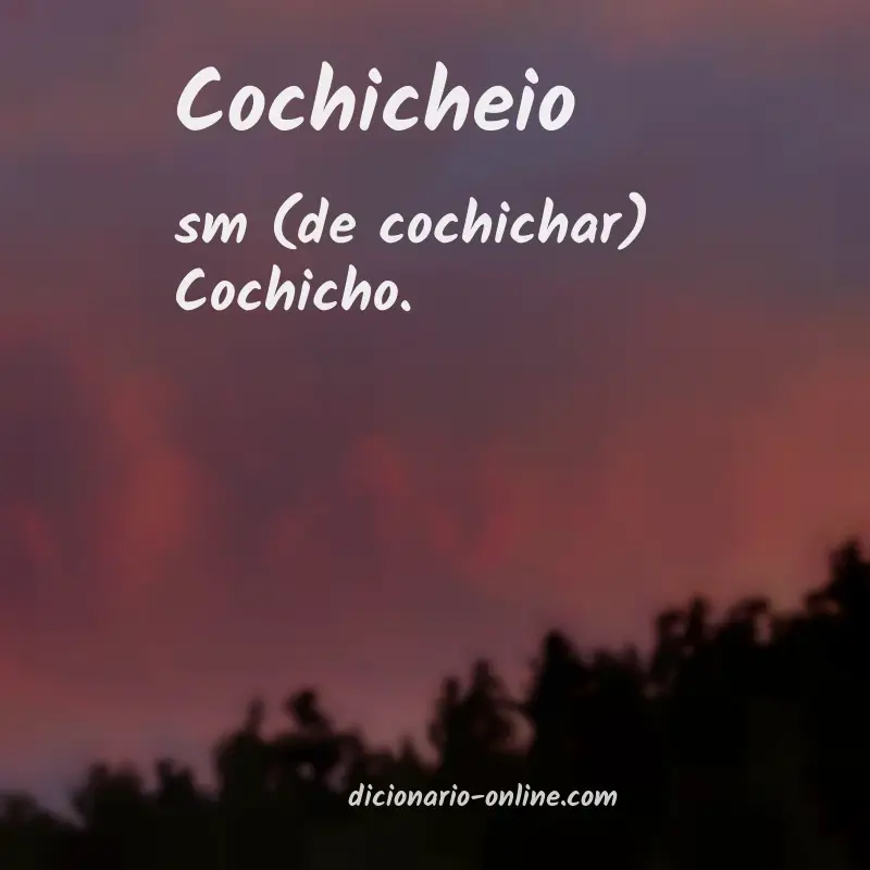 Significado de cochicheio