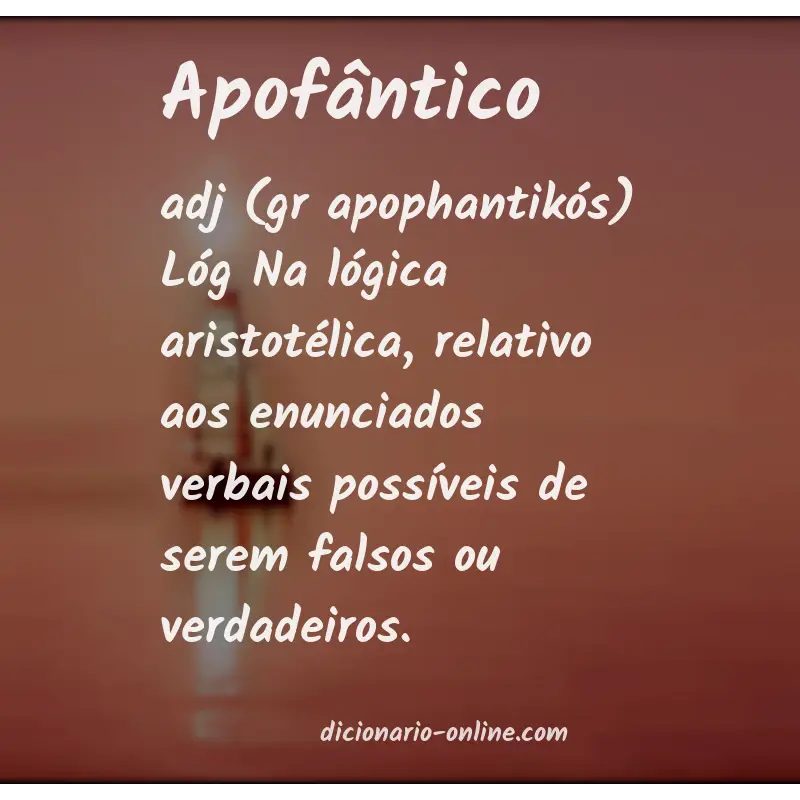 Significado de apofântico