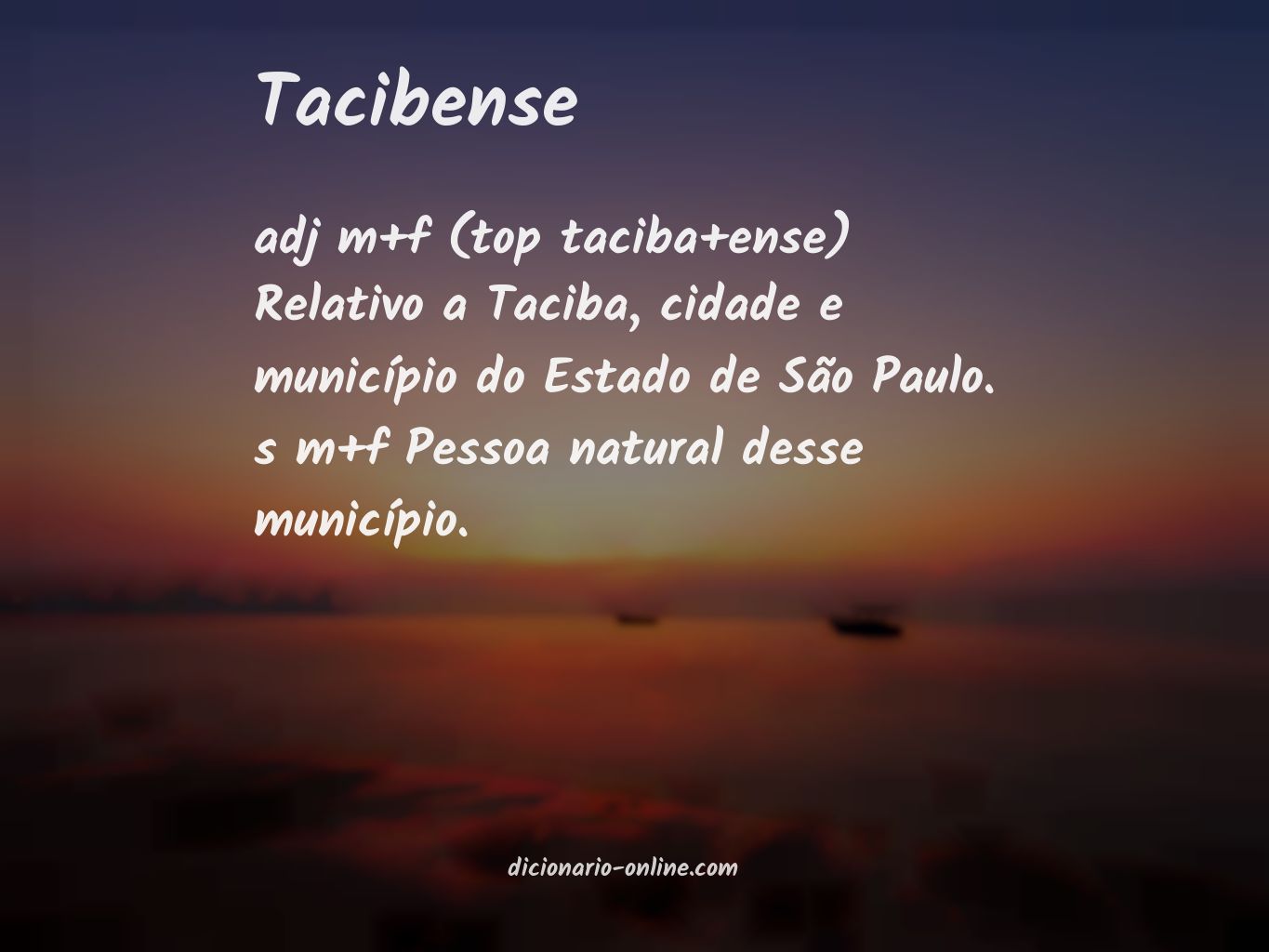 Significado de tacibense