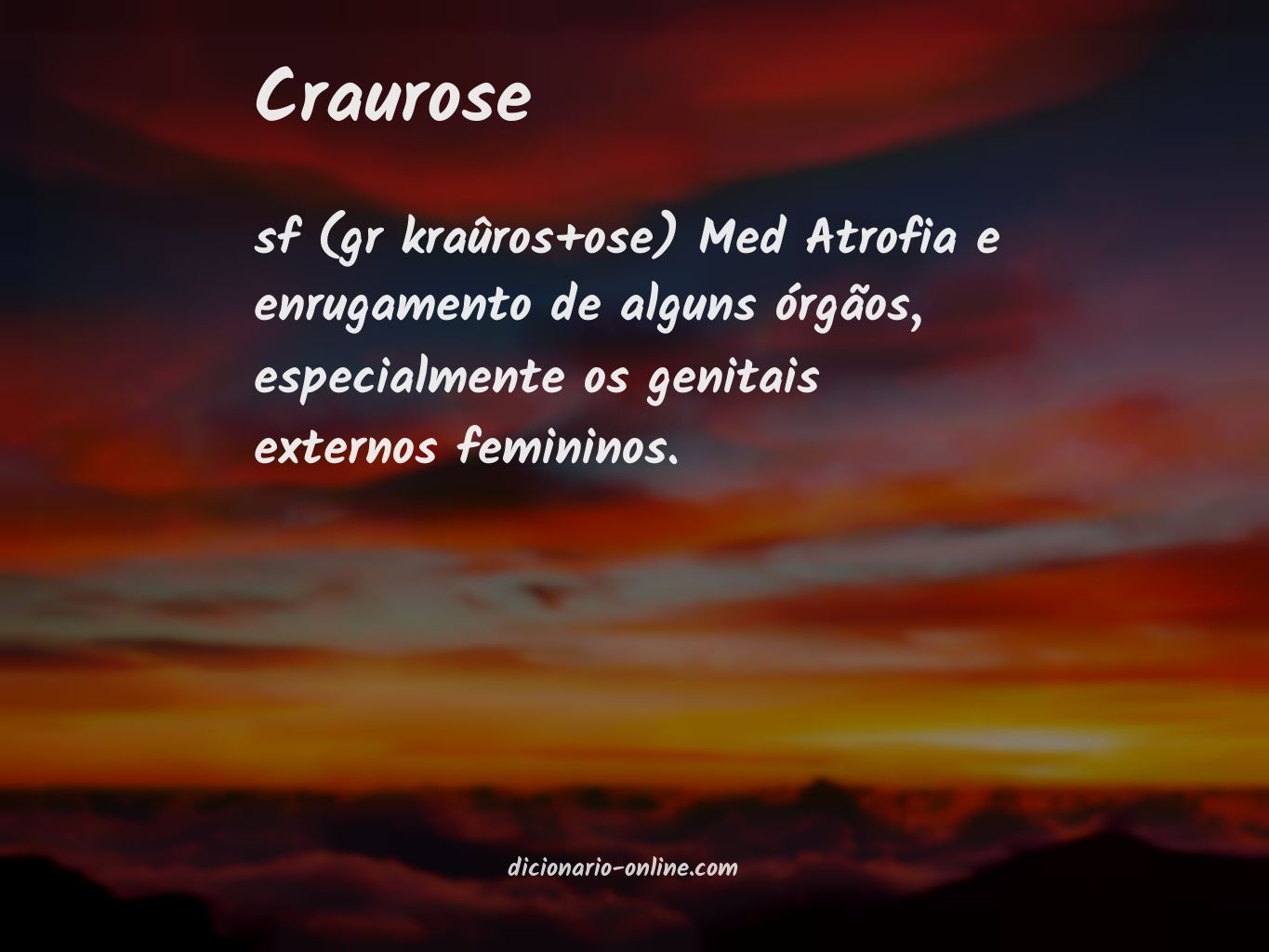 Significado de craurose