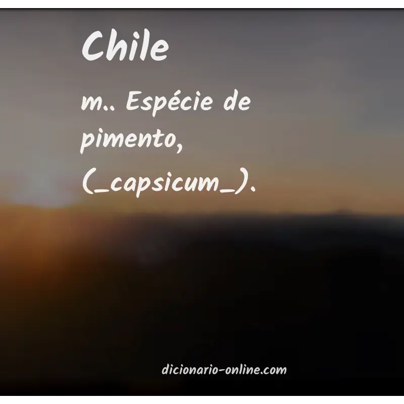 Significado de chile