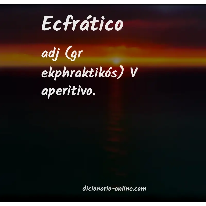 Significado de ecfrático