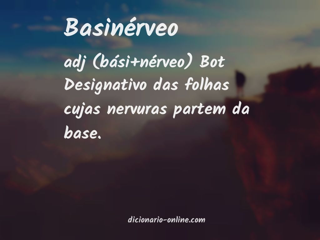 Significado de basinérveo