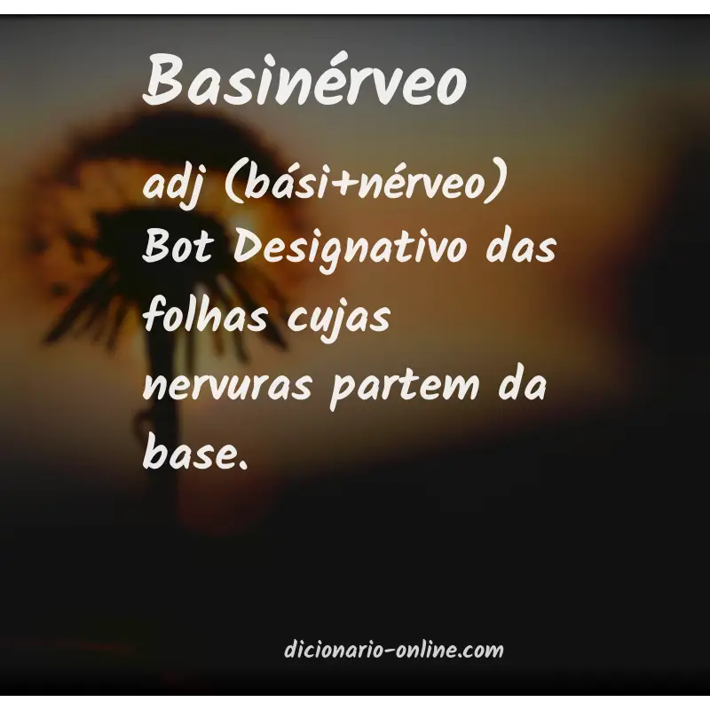 Significado de basinérveo