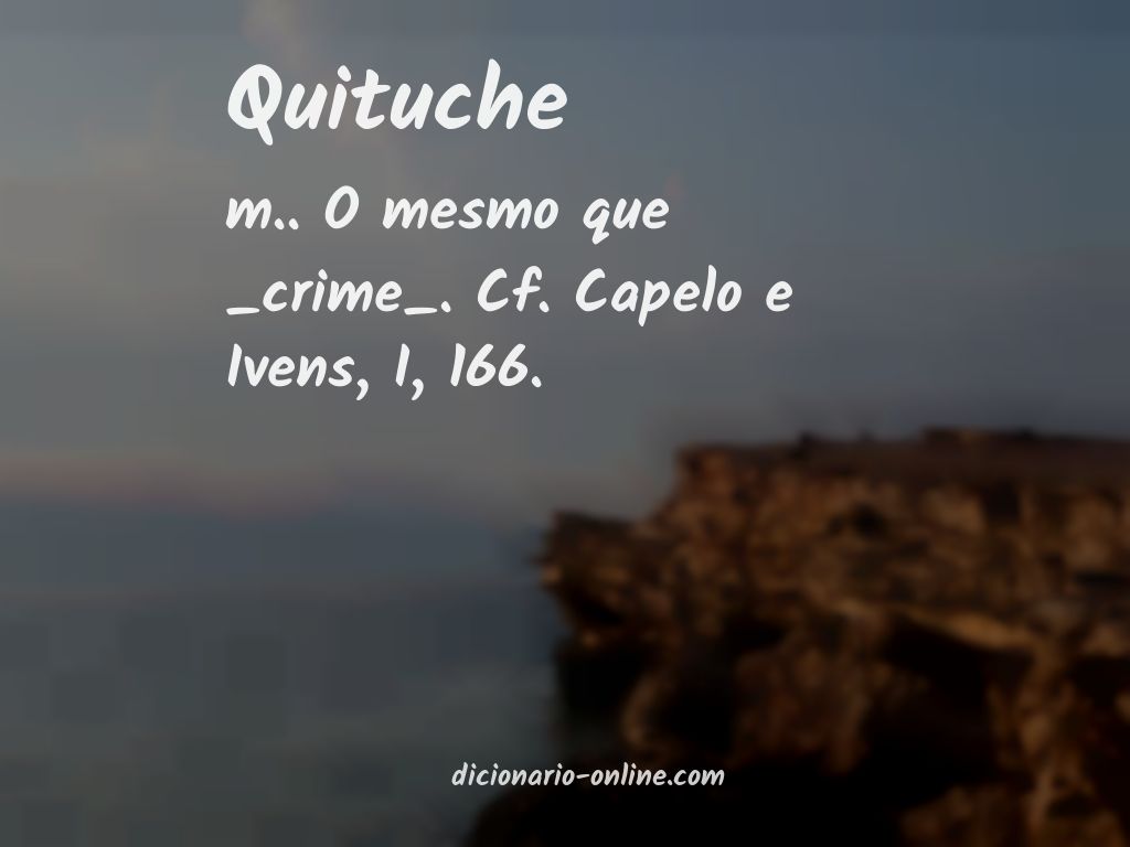 Significado de quituche