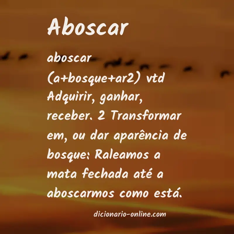 Significado de aboscar