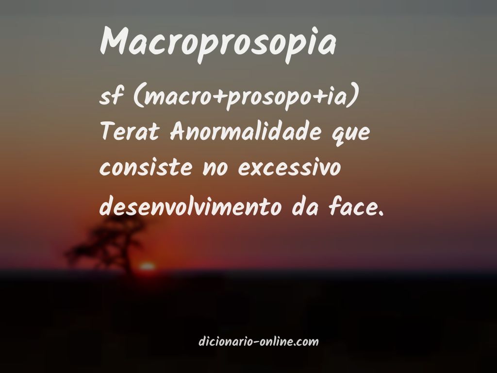 Significado de macroprosopia