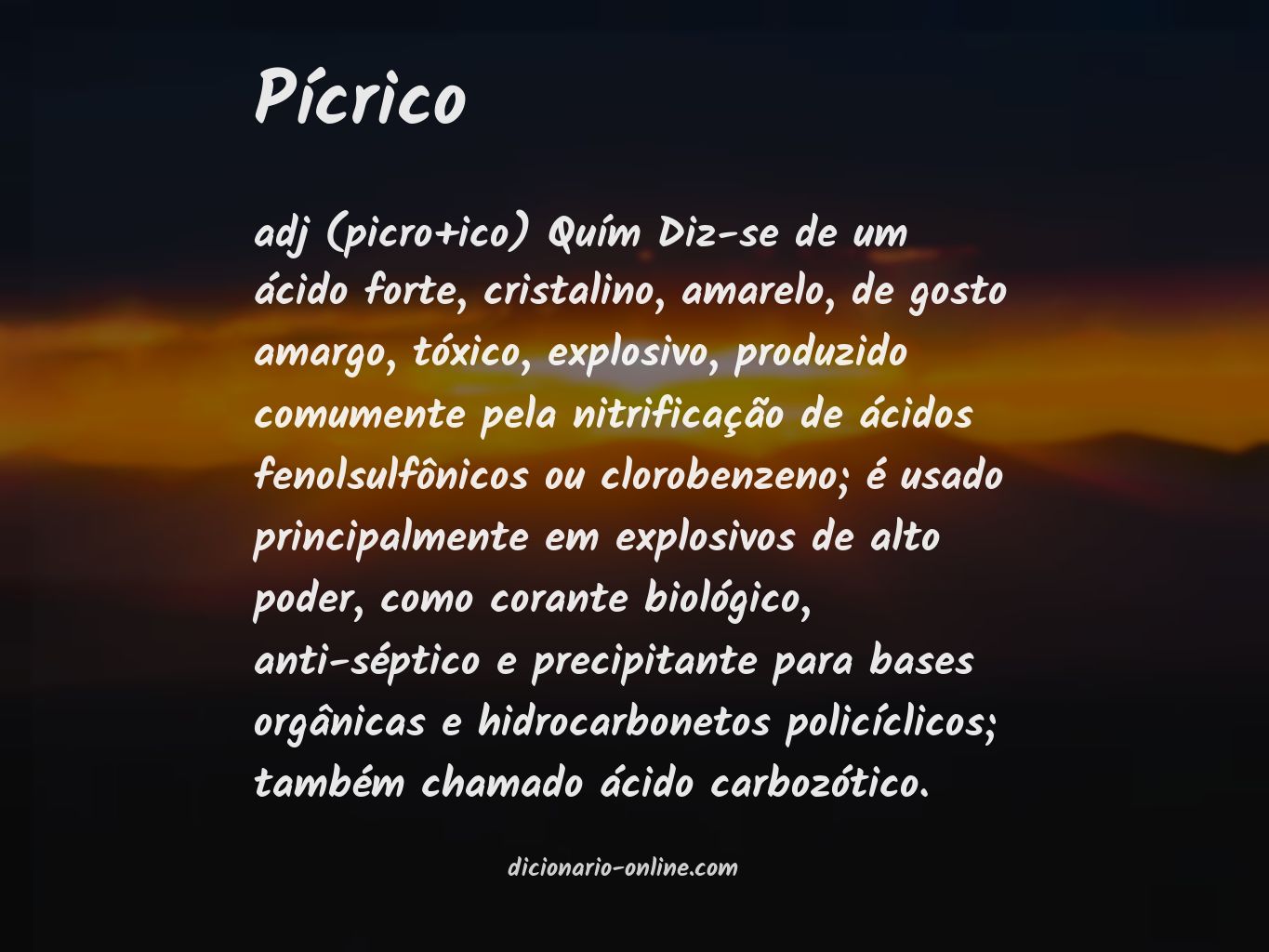 Significado de pícrico