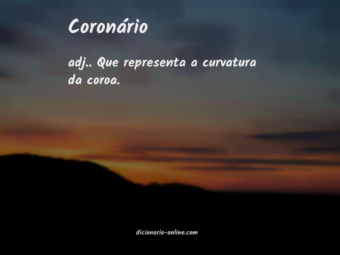 Significado de coronário