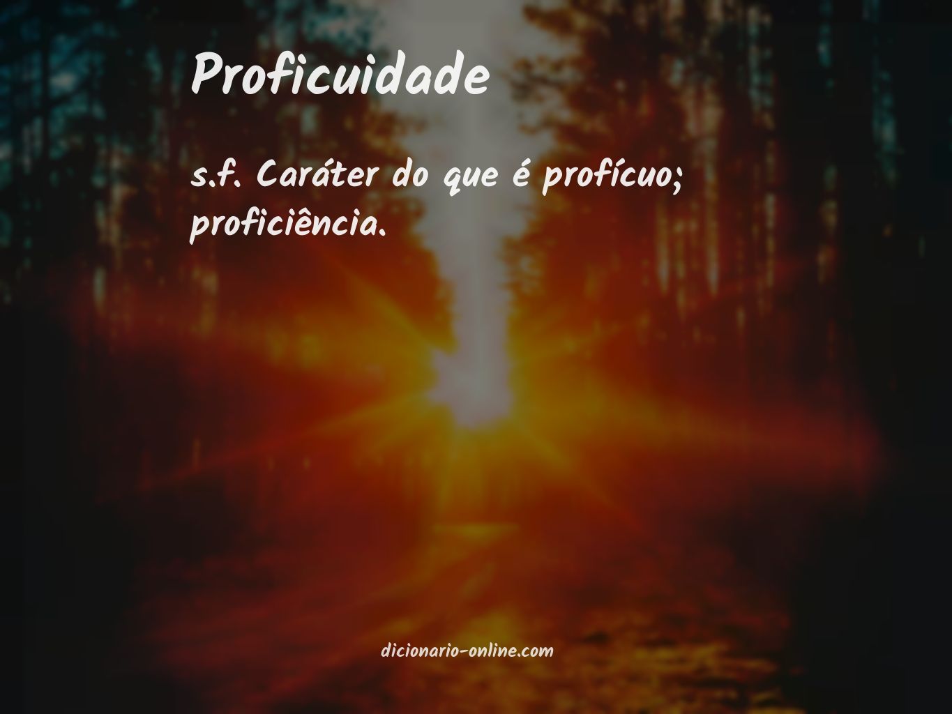 Significado de proficuidade