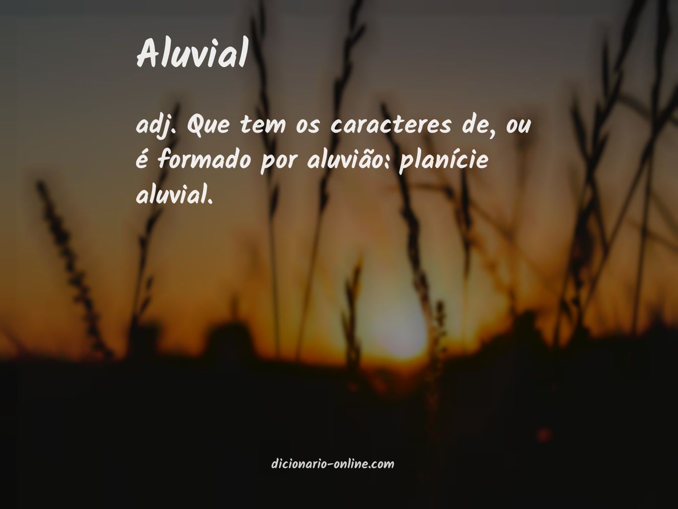 Significado de aluvial