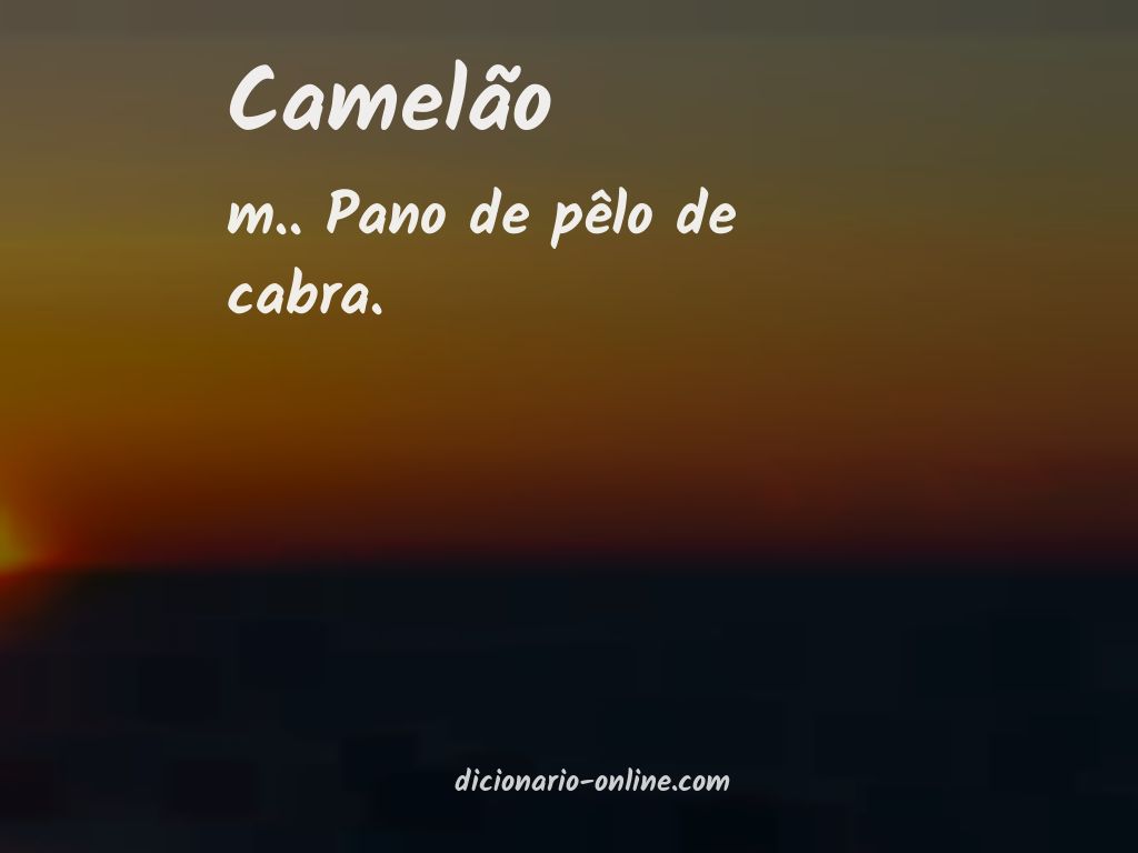 Significado de camelão