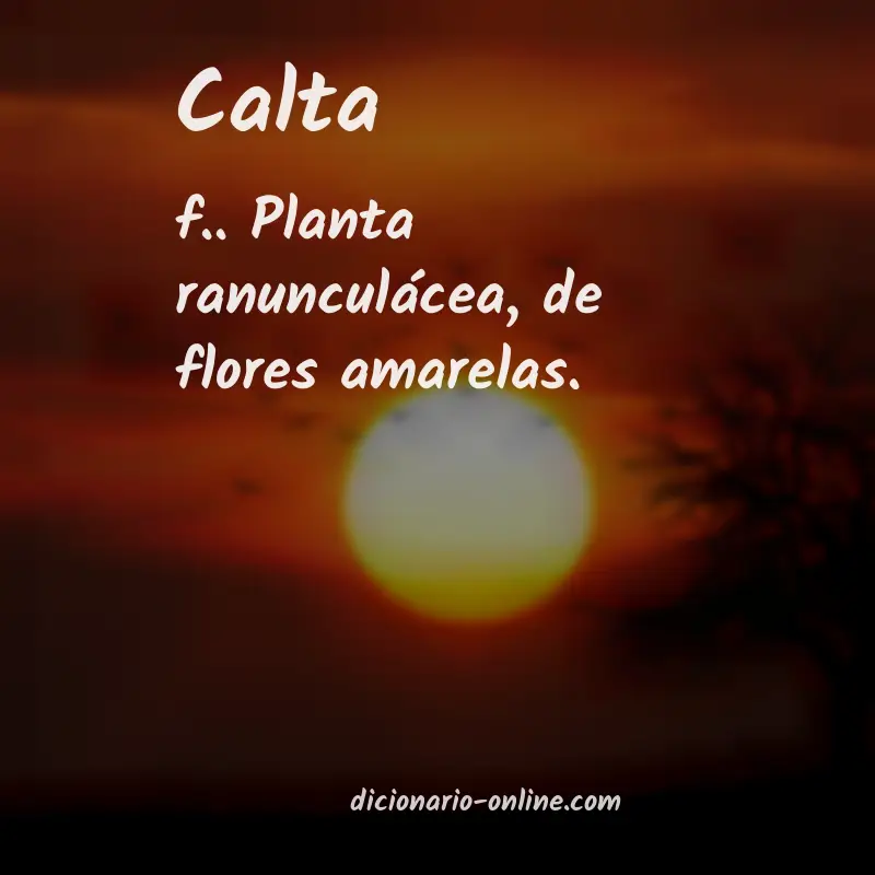 Significado de calta