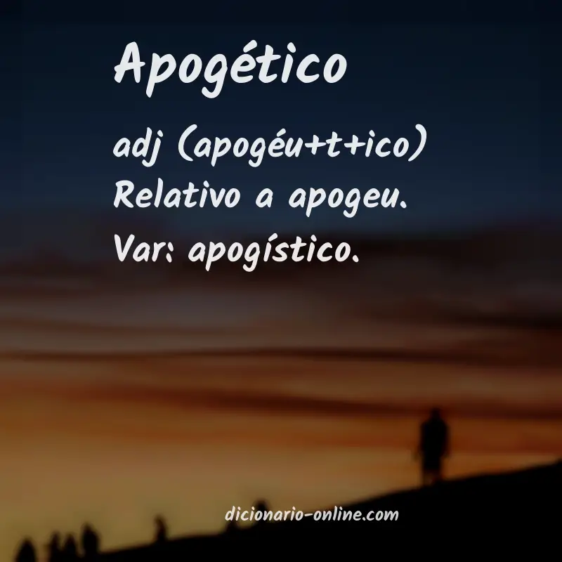 Significado de apogético
