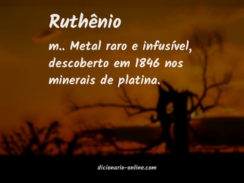 Significado de ruthênio