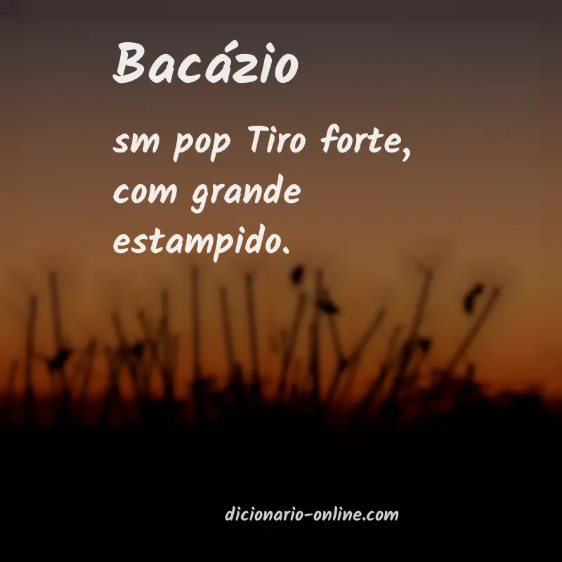 Significado de bacázio