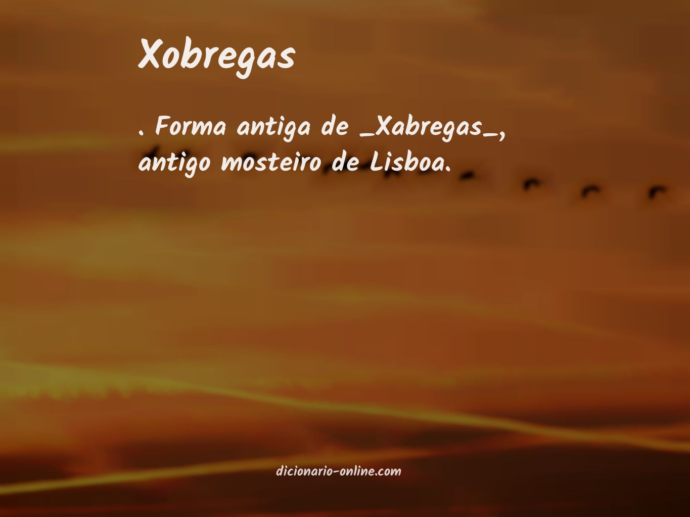 Significado de xobregas