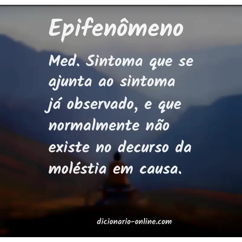 Significado de epifenômeno