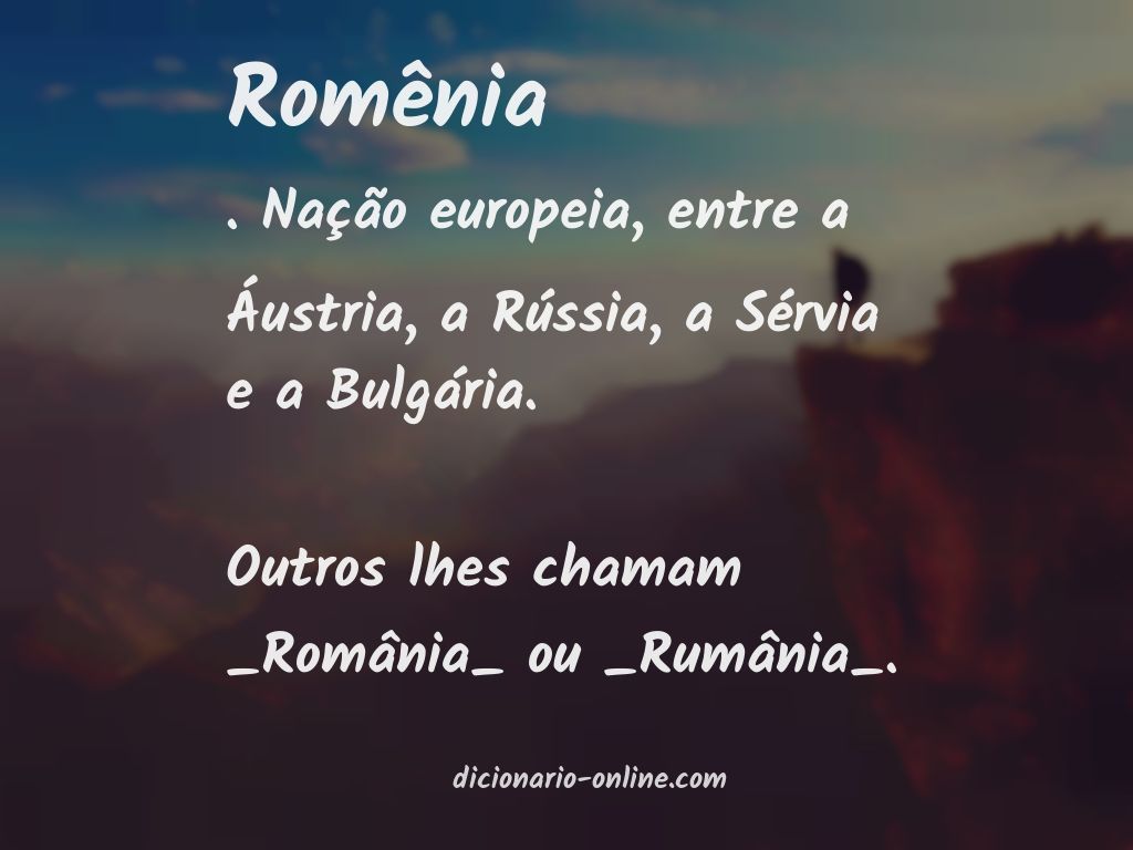 Significado de romênia