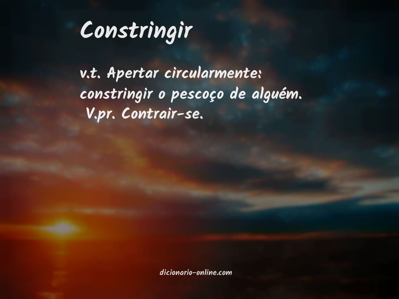 Significado de constringir