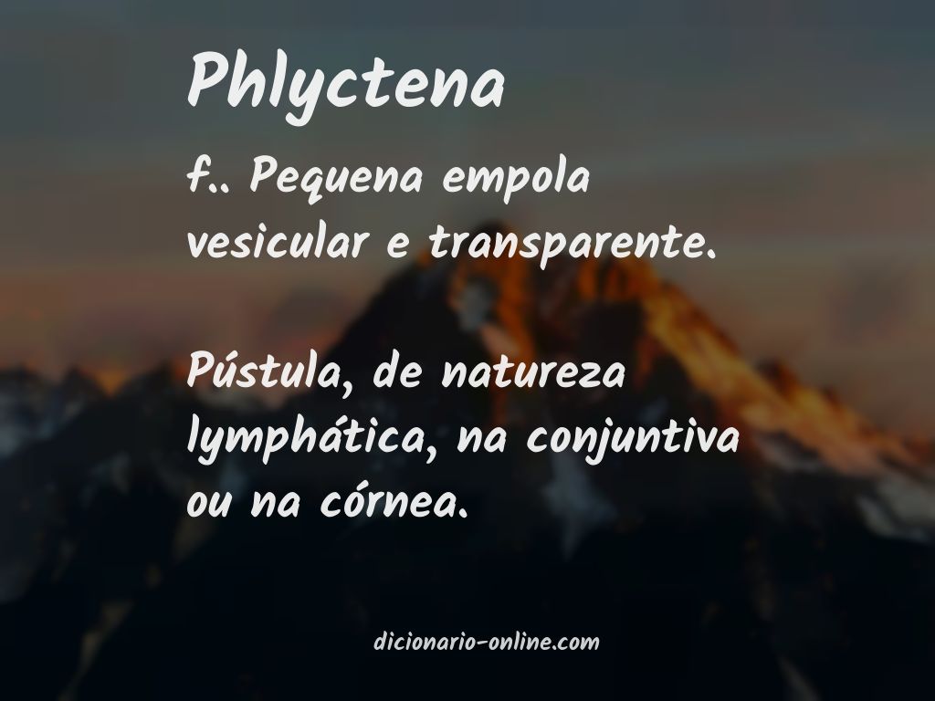 Significado de phlyctena