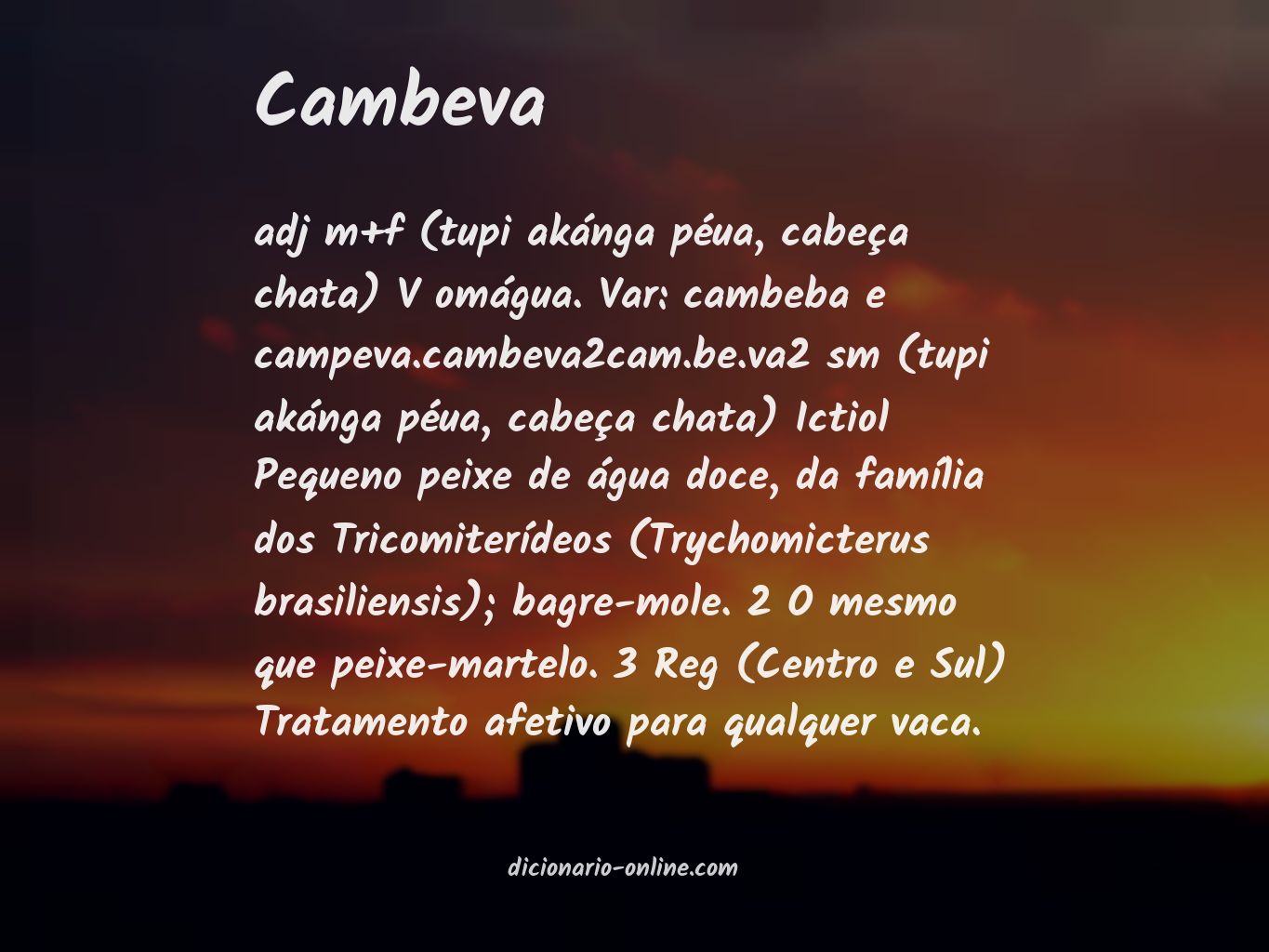 Significado de cambeva