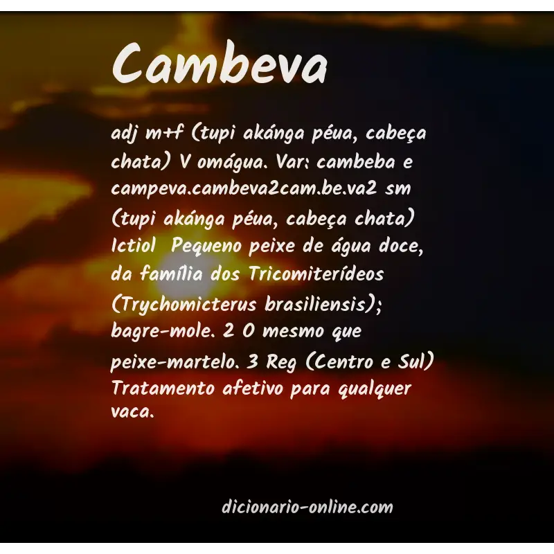 Significado de cambeva