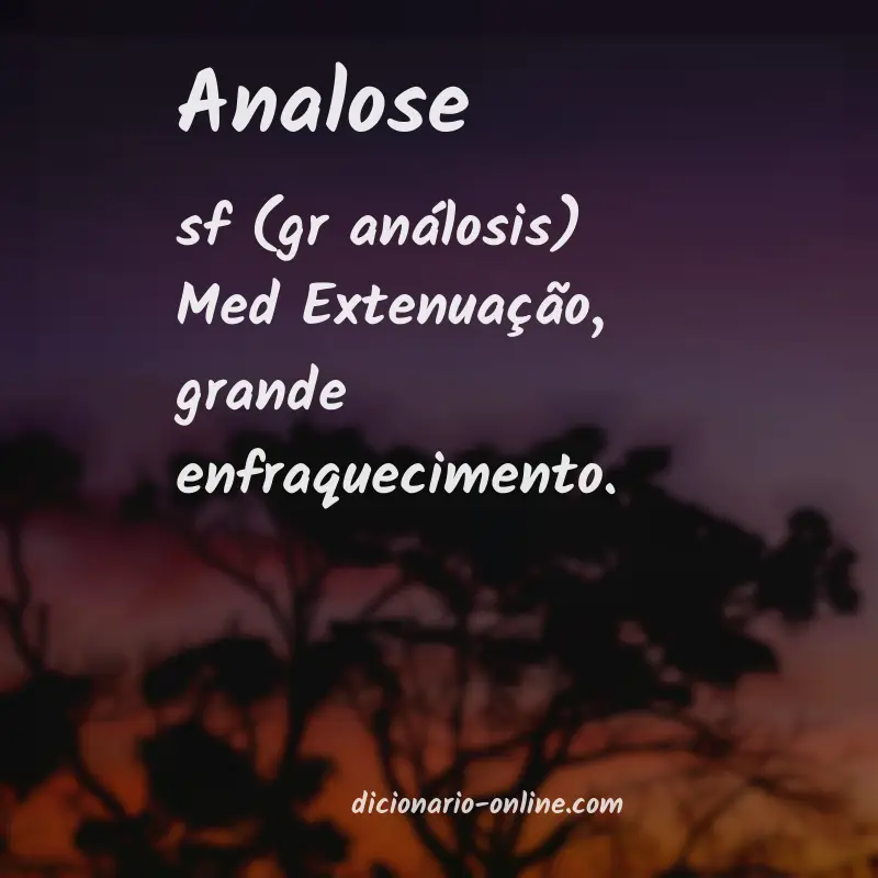 Significado de analose
