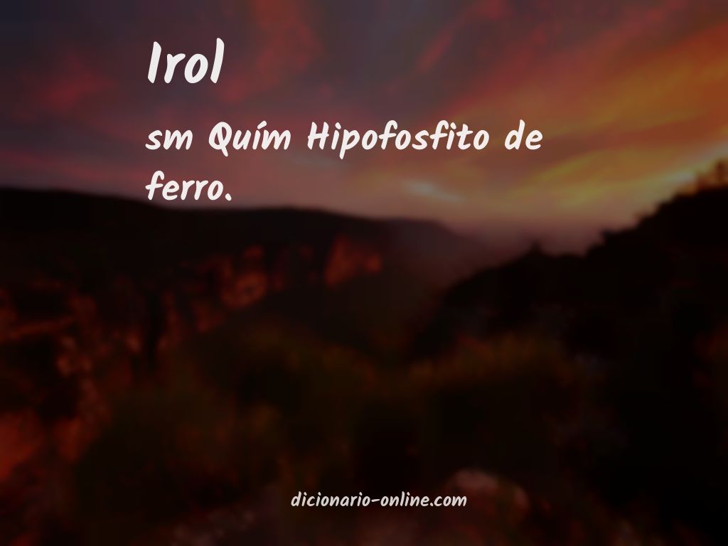 Significado de irol