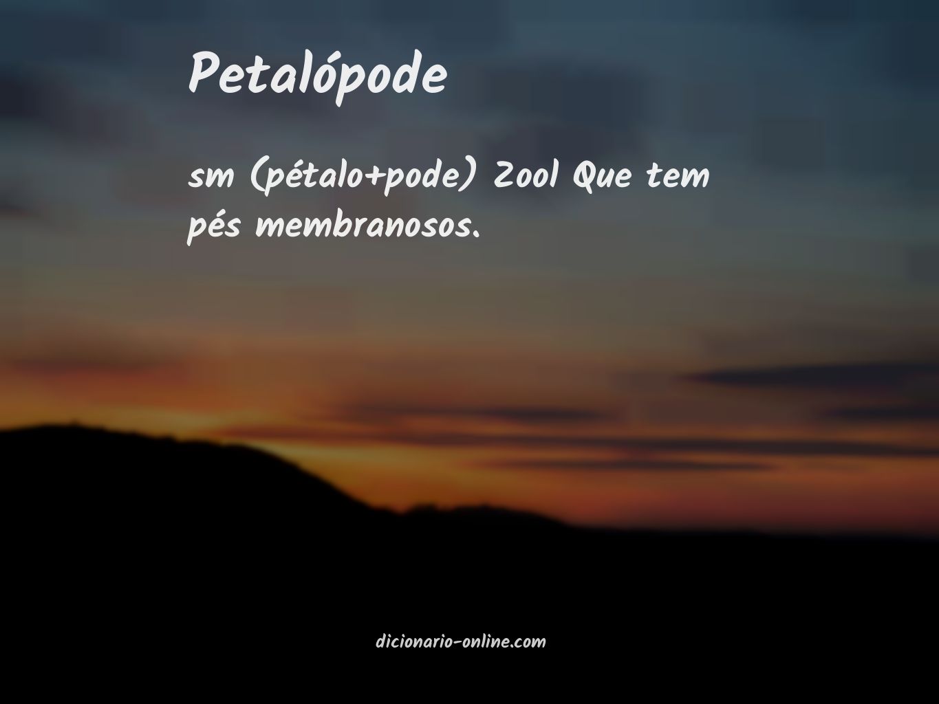 Significado de petalópode