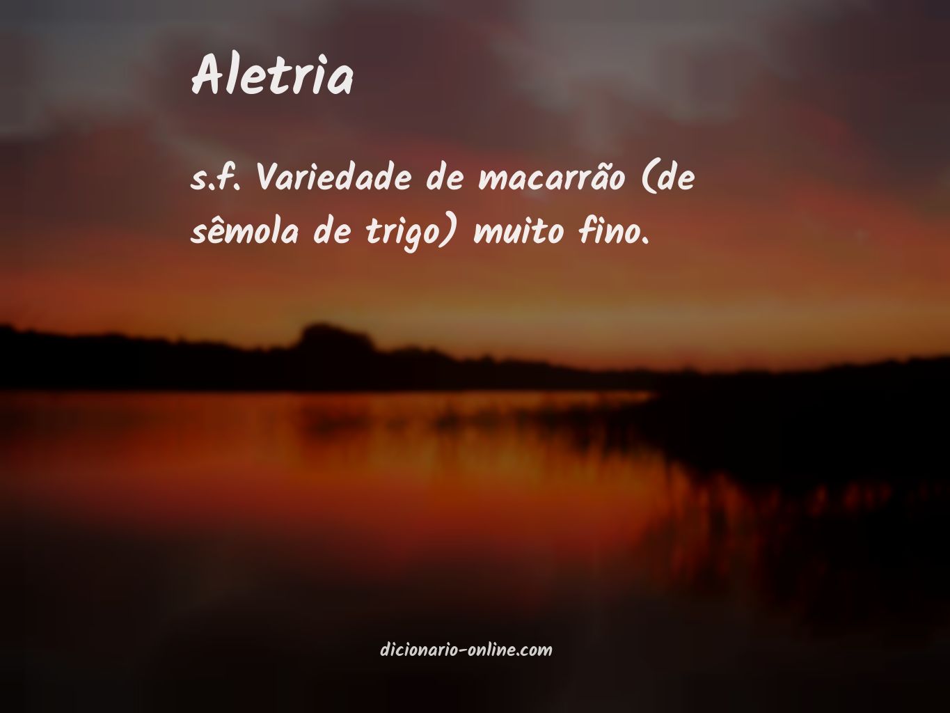 Significado de aletria