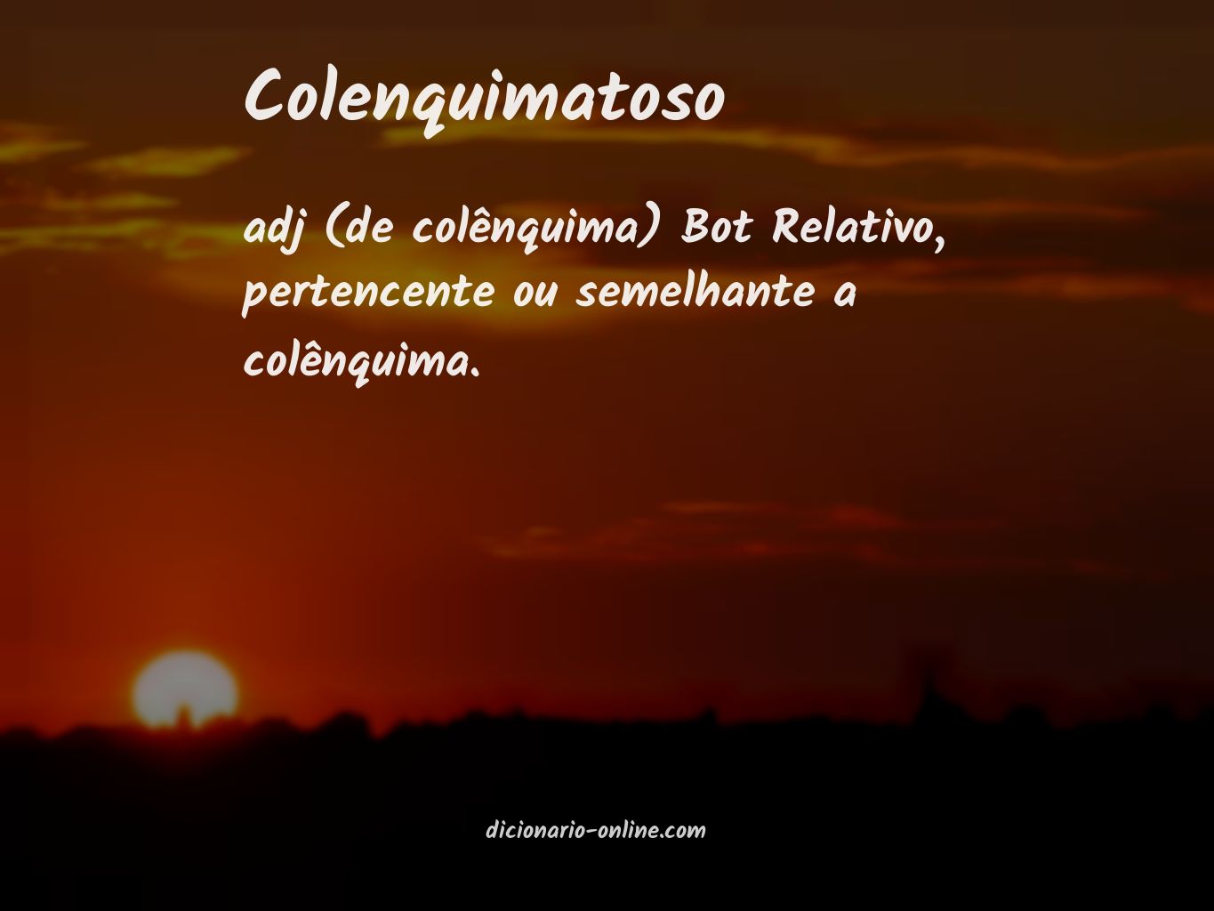 Significado de colenquimatoso