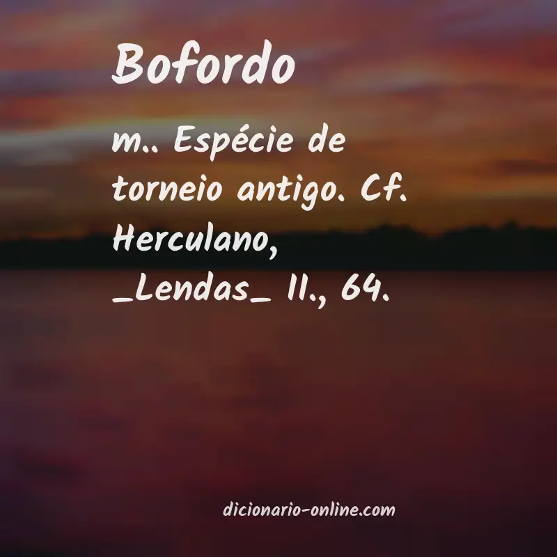 Significado de bofordo