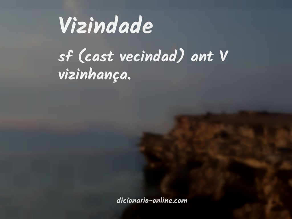 Significado de vizindade