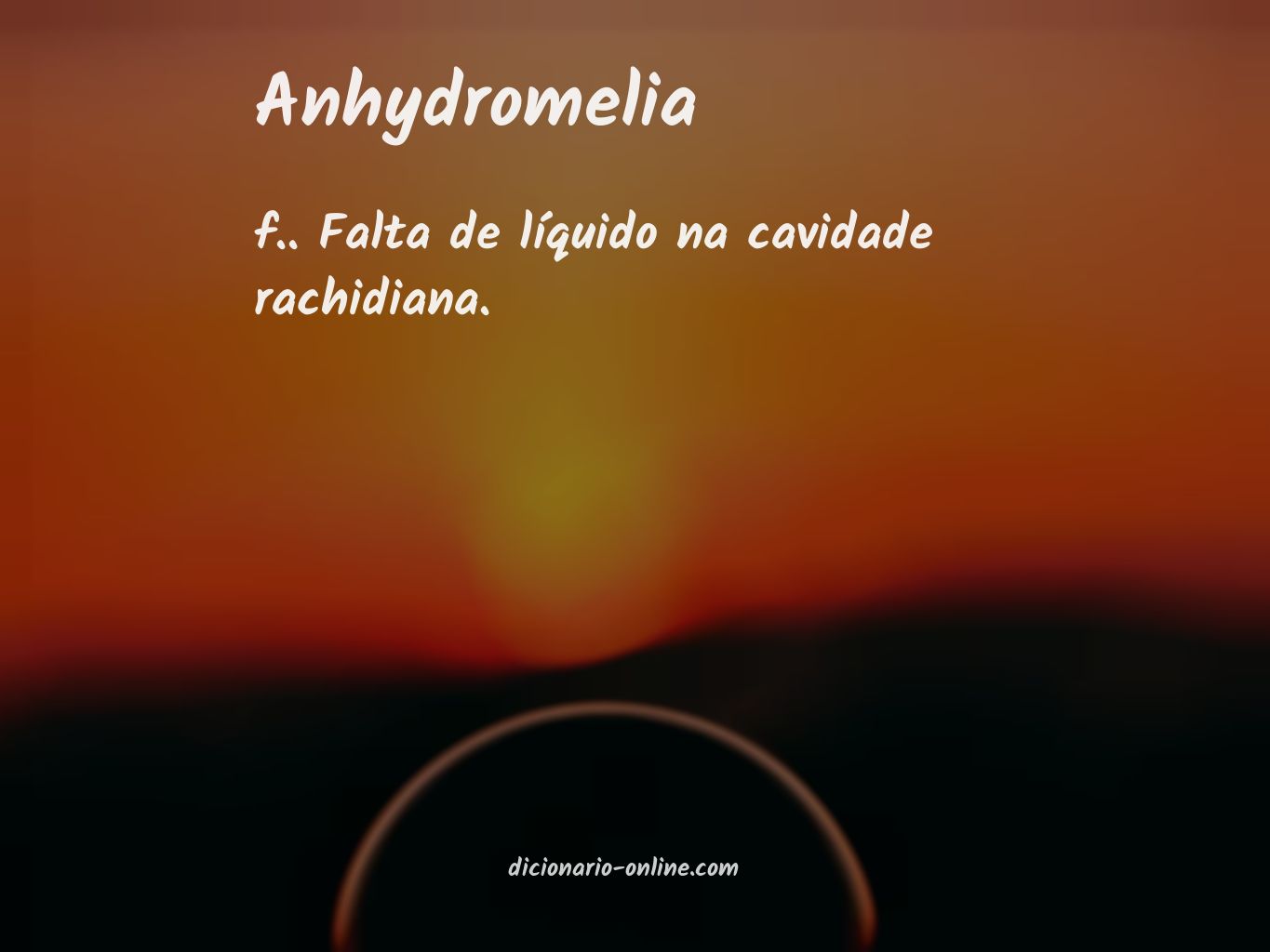 Significado de anhydromelia