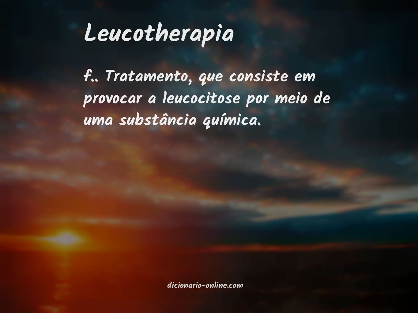 Significado de leucotherapia