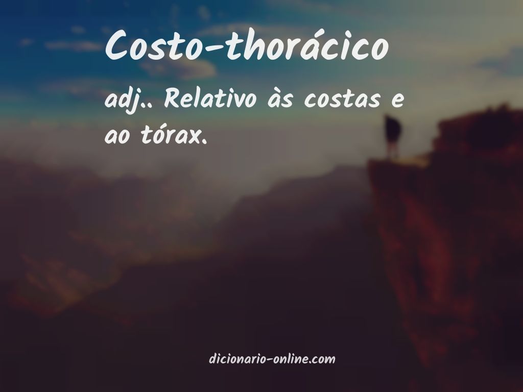 Significado de costo-thorácico