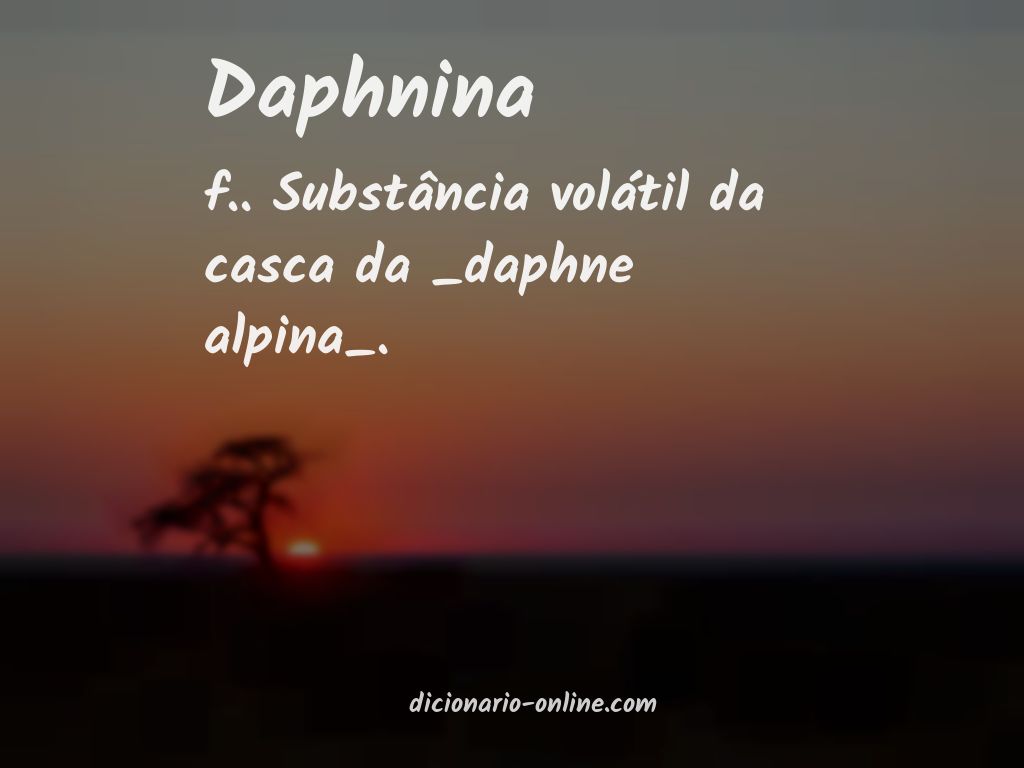 Significado de daphnina