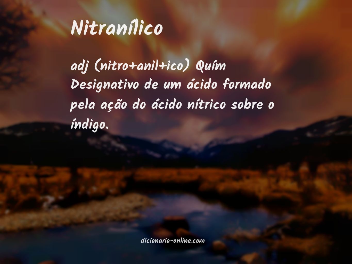 Significado de nitranílico