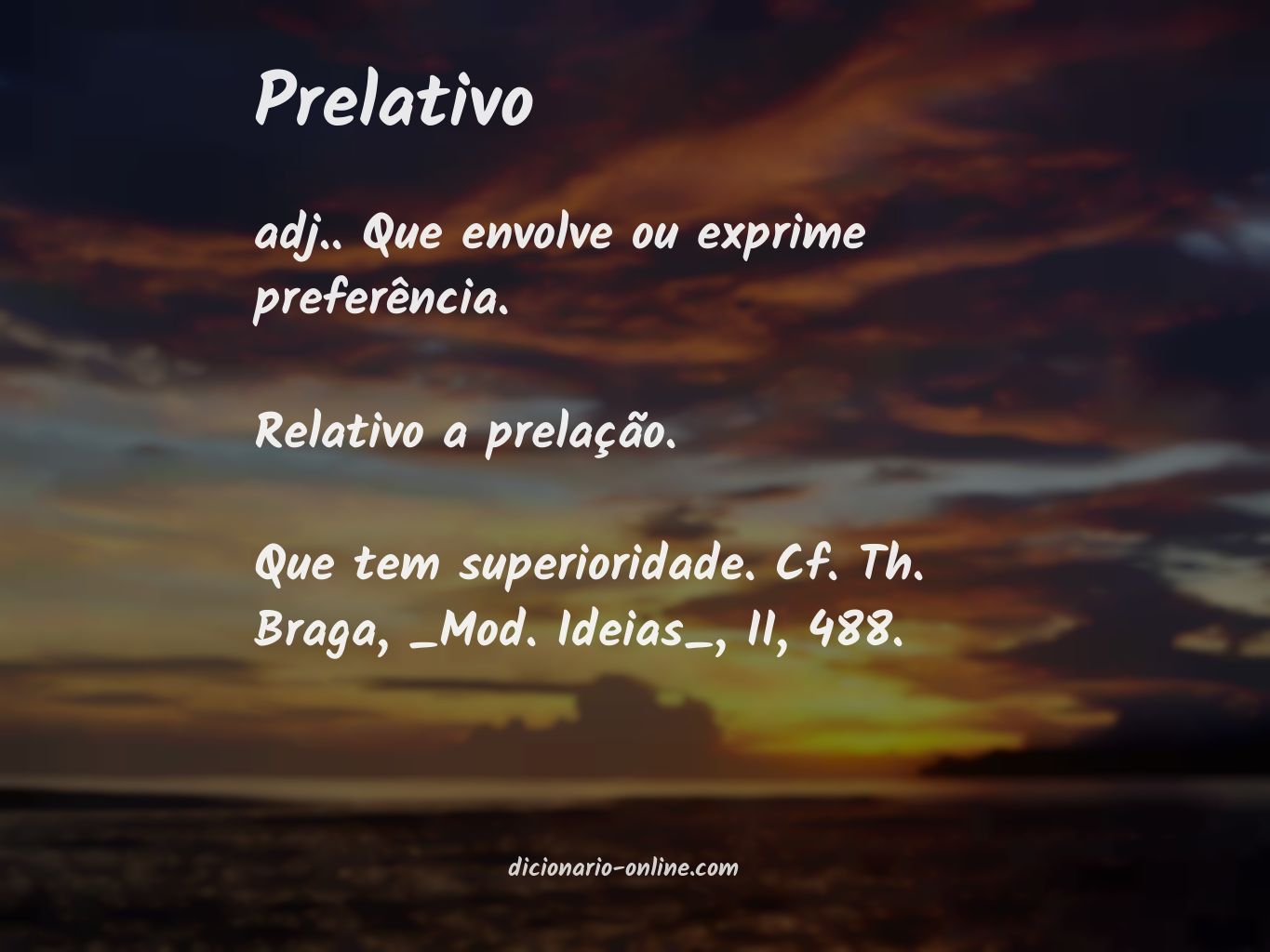 Significado de prelativo