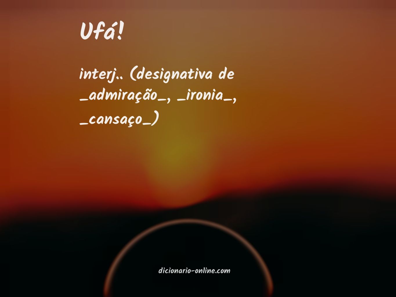 Significado de ufá!