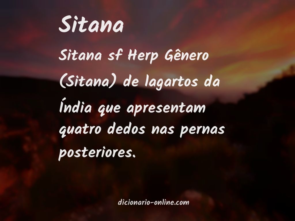 Significado de sitana