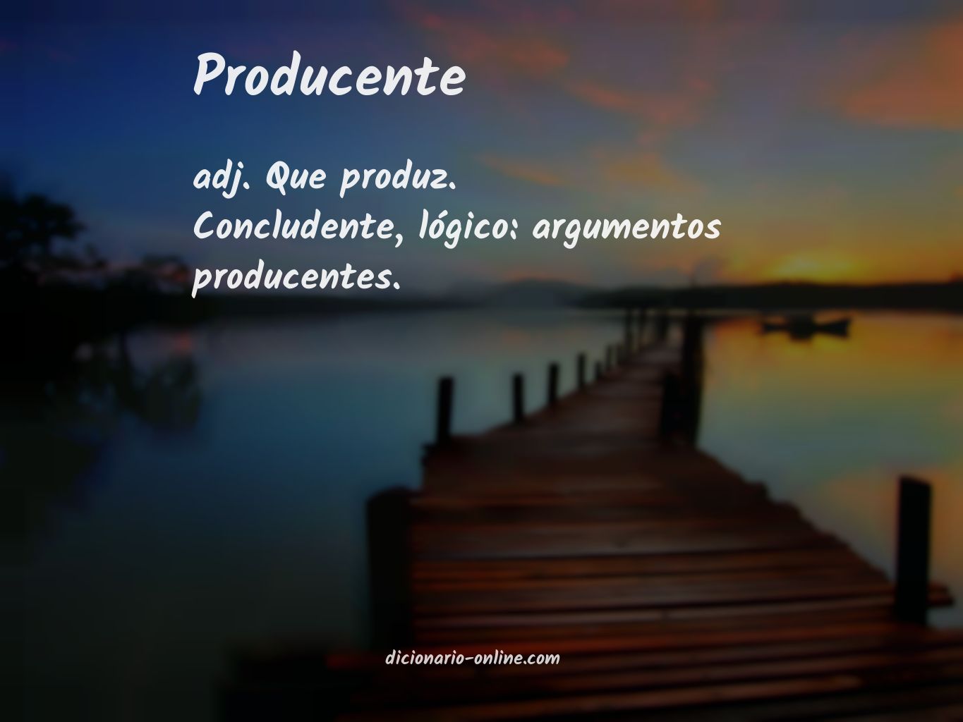 Significado de producente