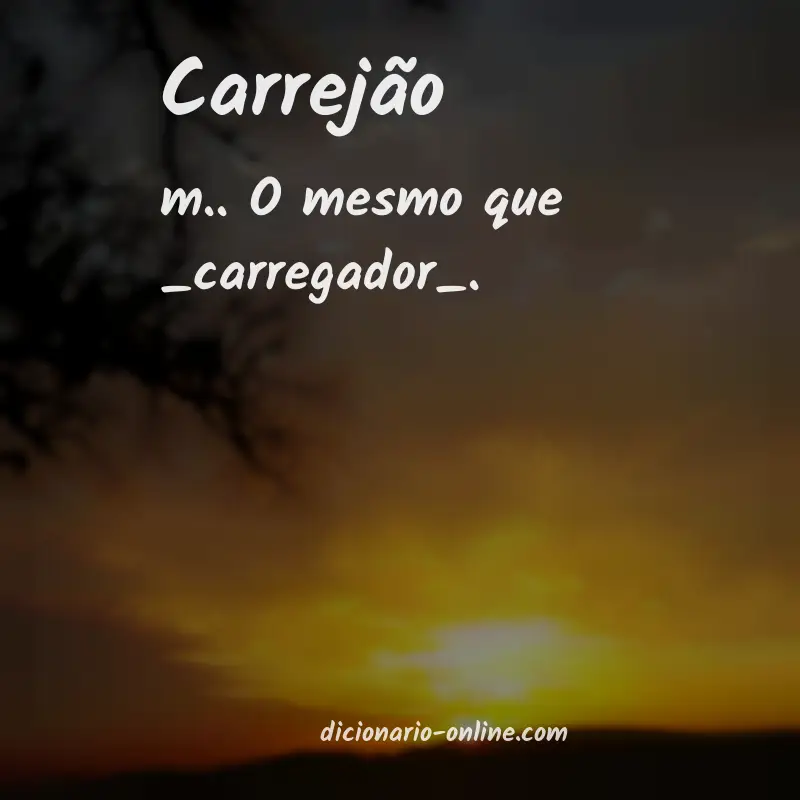 Significado de carrejão