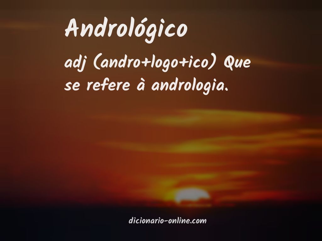 Significado de andrológico