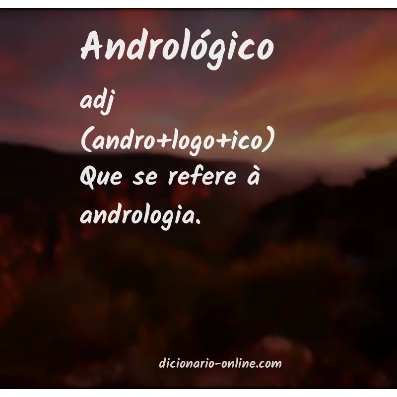 Significado de andrológico