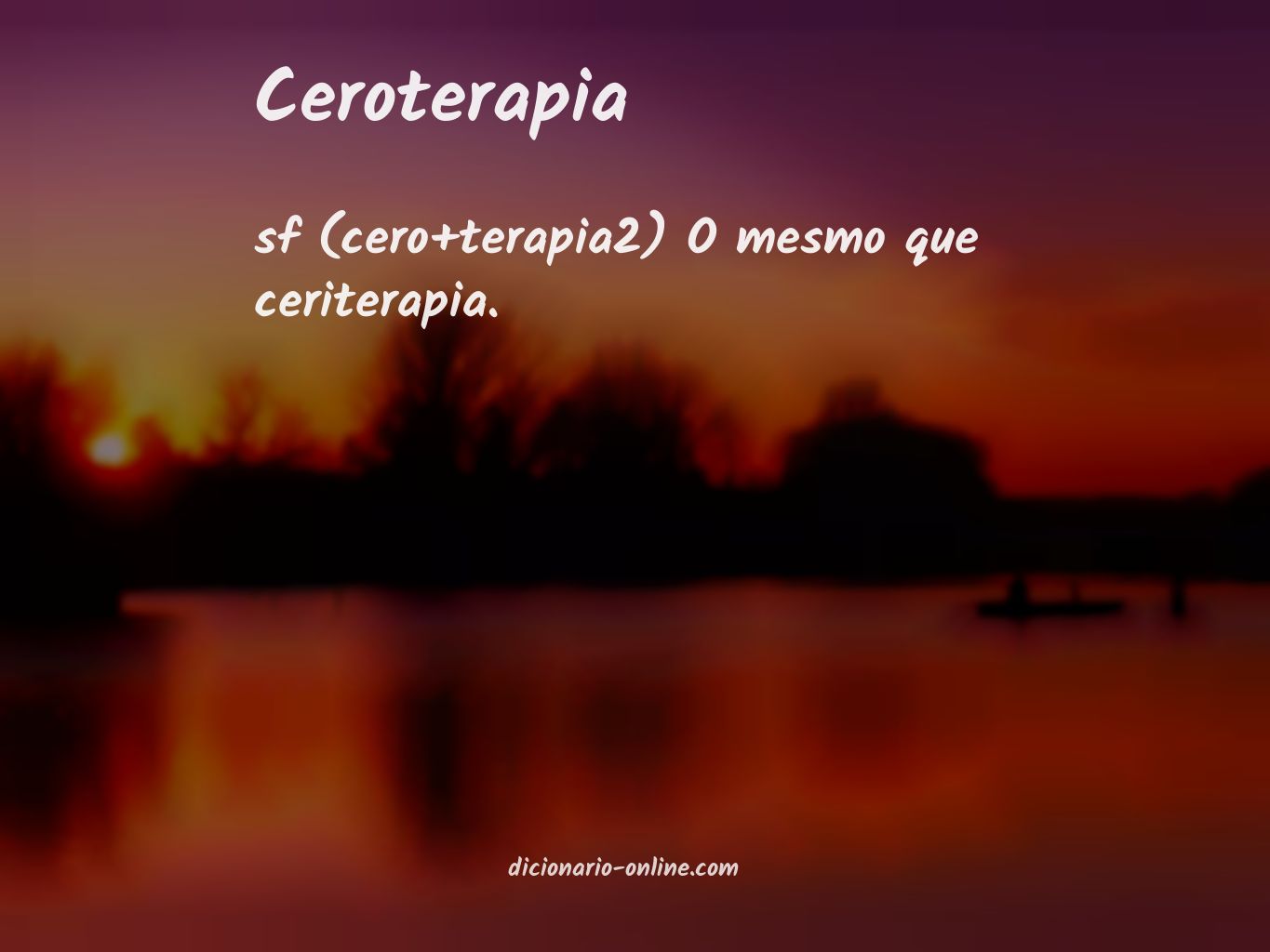 Significado de ceroterapia