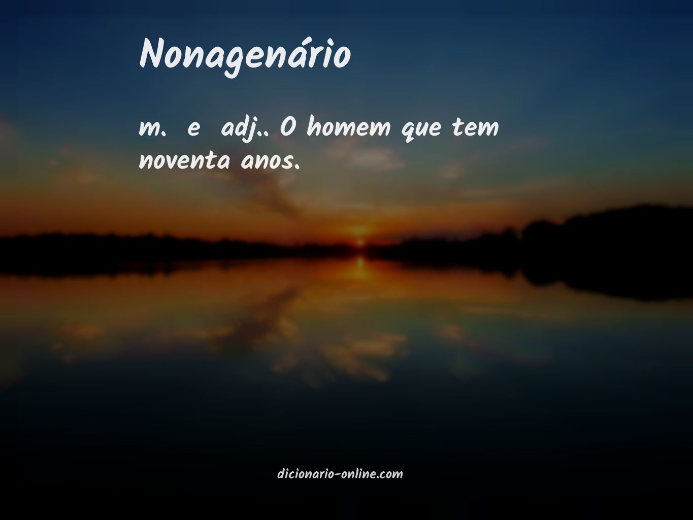 Significado de nonagenário