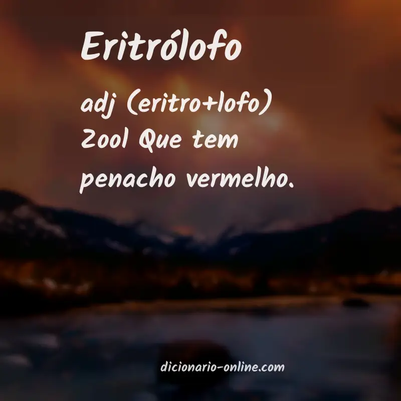 Significado de eritrólofo